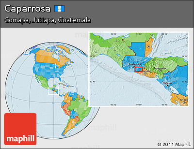 Political Location Map of Caparrosa