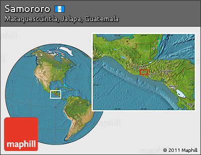 Satellite Location Map of Samororo