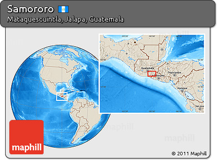 Shaded Relief Location Map of Samororo
