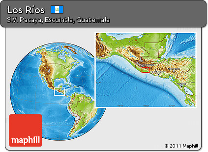 Physical Location Map of Los Ríos
