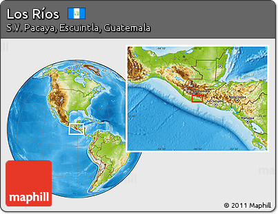 Physical Location Map of Los Ríos
