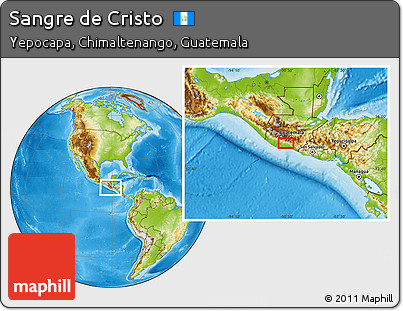 Physical Location Map of Sangre De Cristo
