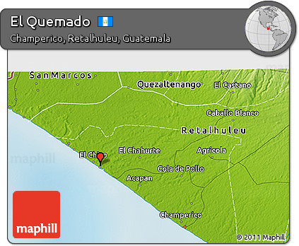 Physical 3D Map of El Quemado