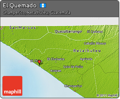 Physical 3D Map of El Quemado