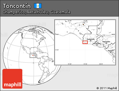 Blank Location Map of Toncontín