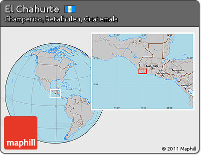 Gray Location Map of El Chahurte