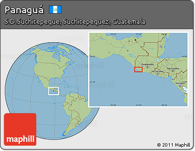 Savanna Style Location Map of Panaguá