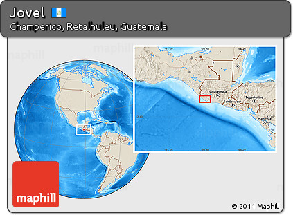 Shaded Relief Location Map of Jovel