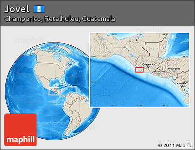 Shaded Relief Location Map of Jovel