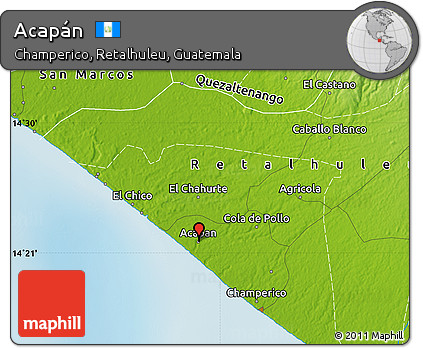 Physical Map of Acapán