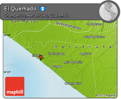 Physical Map of El Quemado