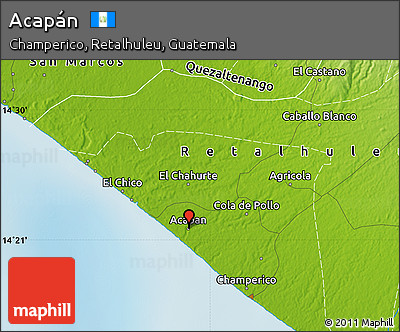 Physical Map of Acapán