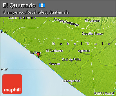 Physical Map of El Quemado