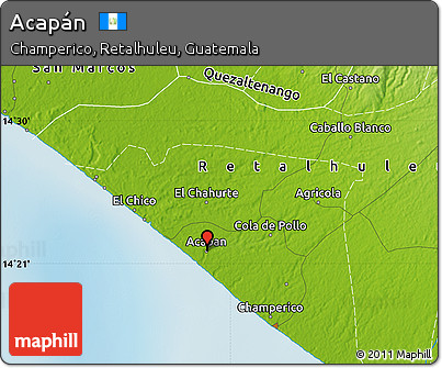 Physical Map of Acapán