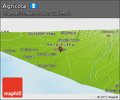 Physical Panoramic Map of Agrícola
