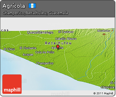 Physical Panoramic Map of Agrícola