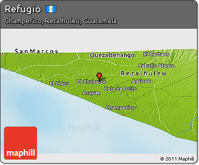 Physical Panoramic Map of Refugio