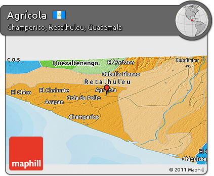 Political Panoramic Map of Agrícola