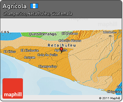 Political Panoramic Map of Agrícola
