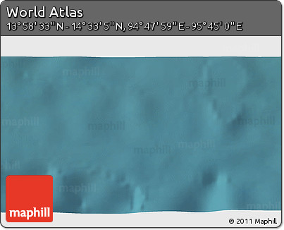 Satellite 3D Map of the Area around 14° 15' 49" N, 95° 16' 30" E