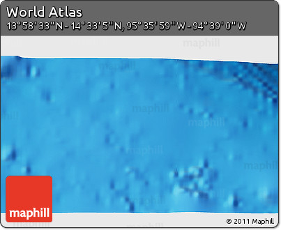 Shaded Relief 3D Map of the Area around 14° 15' 49" N, 95° 7' 30" W