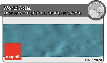 Satellite Panoramic Map of the Area around 14° 15' 49" N, 96° 7' 30" E