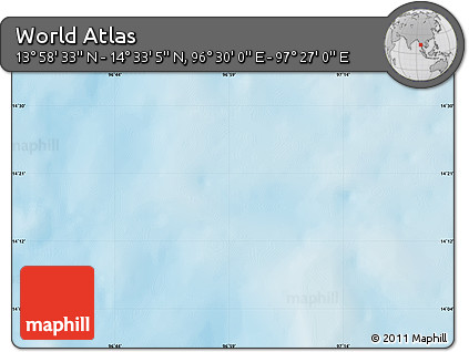 Physical Map of the Area around 14° 15' 49" N, 96° 58' 29" E