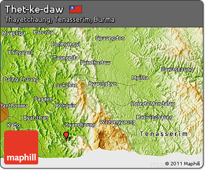Physical 3D Map of Thet-ke-daw