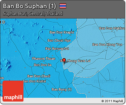 Political 3D Map of Ban Bo Suphan (1)