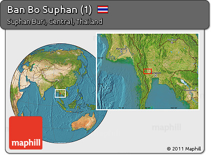 Satellite Location Map of Ban Bo Suphan (1)