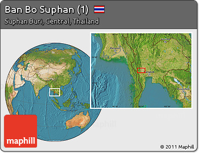 Satellite Location Map of Ban Bo Suphan (1)