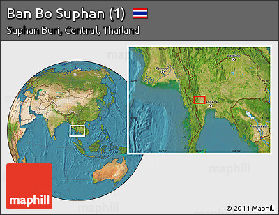 Satellite Location Map of Ban Bo Suphan (1)