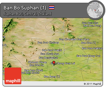 Satellite Panoramic Map of Ban Bo Suphan (1)