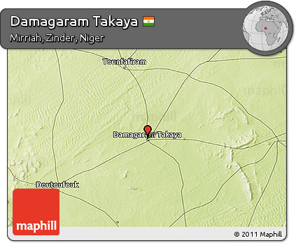 Physical 3D Map of Damagaram Takaya