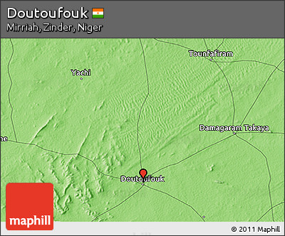 Political 3D Map of Doutoufouk
