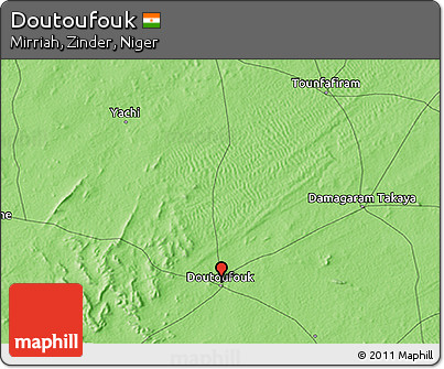 Political 3D Map of Doutoufouk
