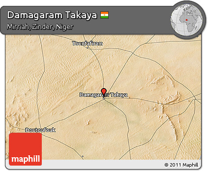Satellite 3D Map of Damagaram Takaya