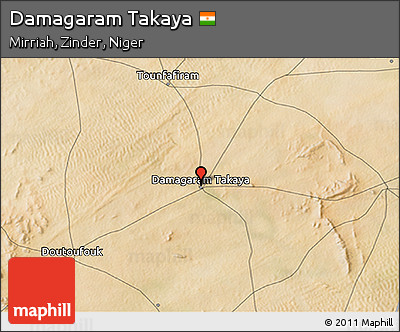 Satellite 3D Map of Damagaram Takaya