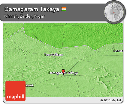 Political Panoramic Map of Damagaram Takaya