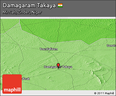 Political Panoramic Map of Damagaram Takaya