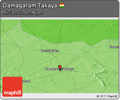 Political Panoramic Map of Damagaram Takaya