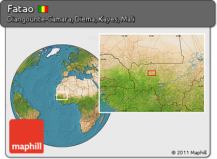 Satellite Location Map of Fatao