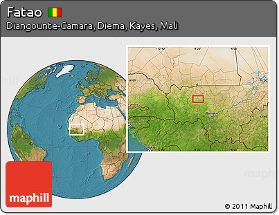 Satellite Location Map of Fatao