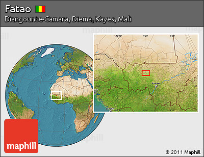 Satellite Location Map of Fatao