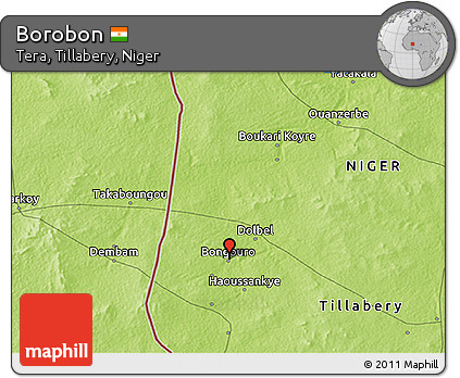 Physical 3D Map of Borobon