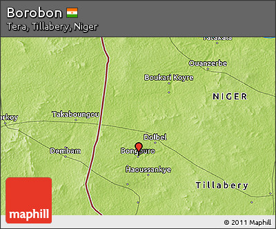 Physical 3D Map of Borobon