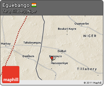Shaded Relief 3D Map of Eguébango