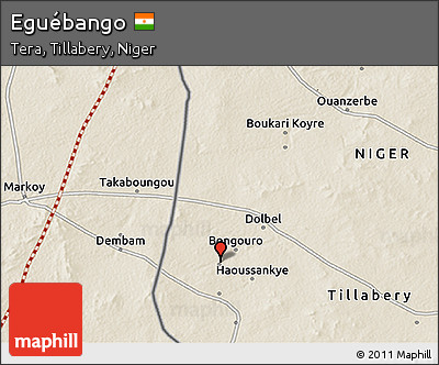 Shaded Relief 3D Map of Eguébango