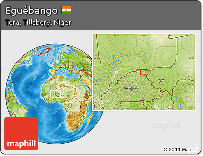 Physical Location Map of Eguébango