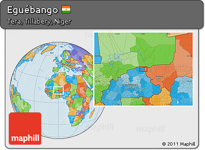 Political Location Map of Eguébango